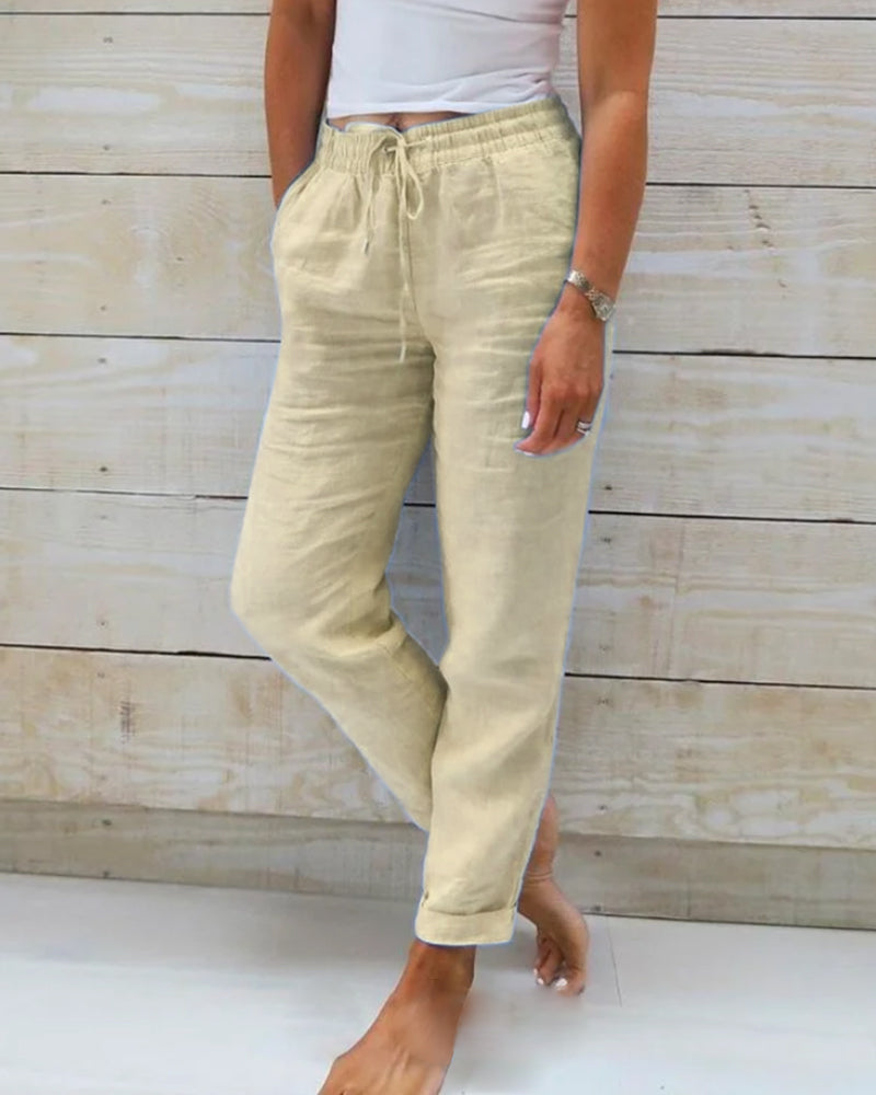 Lauren™ | Linen Elastic Trousers