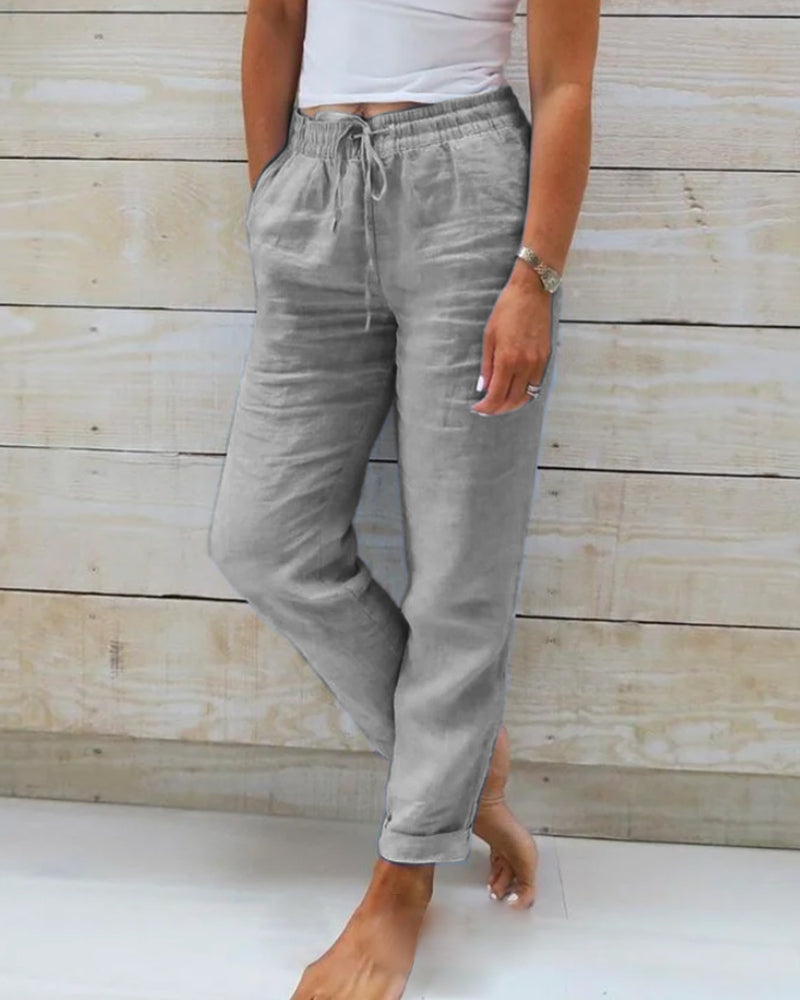 Lauren™ | Linen Elastic Trousers